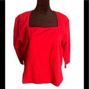 AUGUST OPTIONS SILKE NWT red square chest top size XL